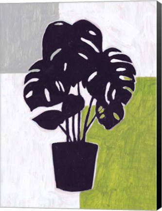 Framed Green Plantling II Print