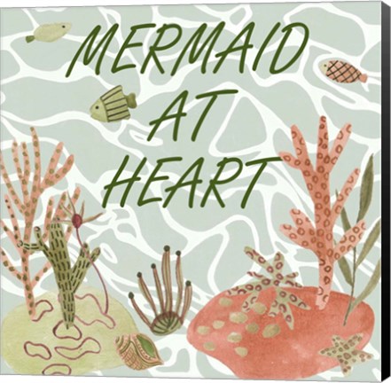 Framed Mermaid at Heart I Print