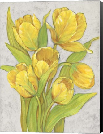 Framed Yellow Tulips II Print