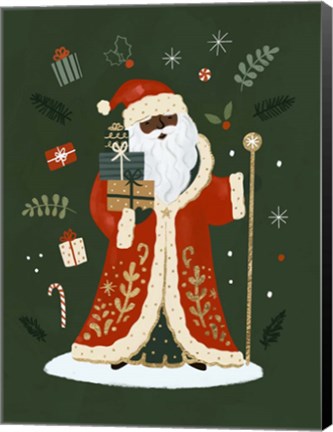 Framed Little St. Nick I Print