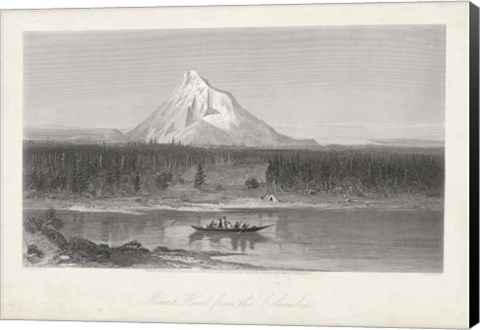 Framed Mount Hood from the Columbia Print