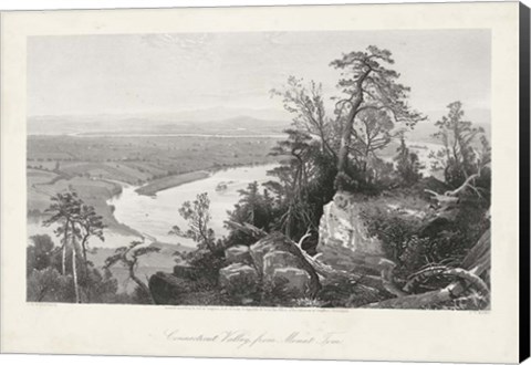 Framed Connecticut Valley from Mount Tom Print