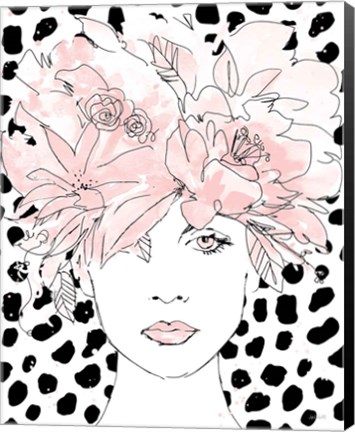 Framed Floral Figures III Blush Print