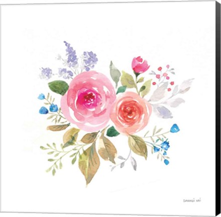 Framed Lush Roses VI Print