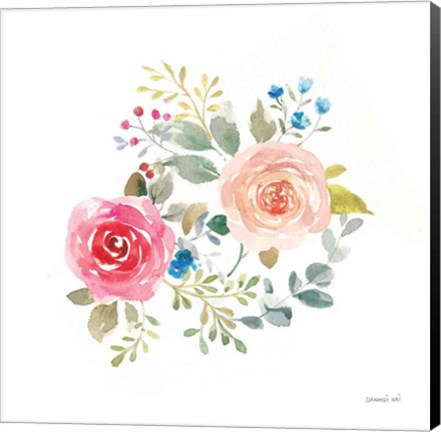 Framed Lush Roses V Print