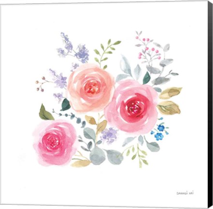 Framed Lush Roses IV Print