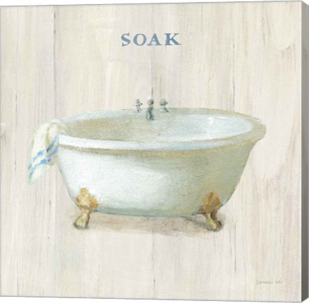 Framed Farmhouse Bathtub Soak Print