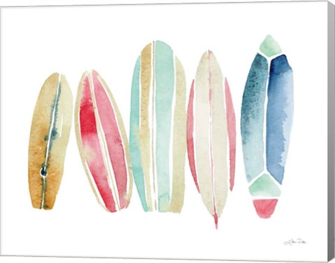 Framed Surfboards in a Row Print