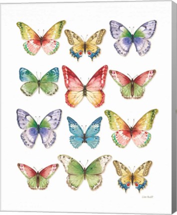 Framed Colorful Breeze Butterflies Print