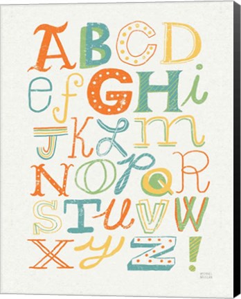 Framed Funky Letters Bright Print