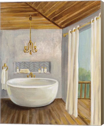 Framed Attic Bathroom II Print