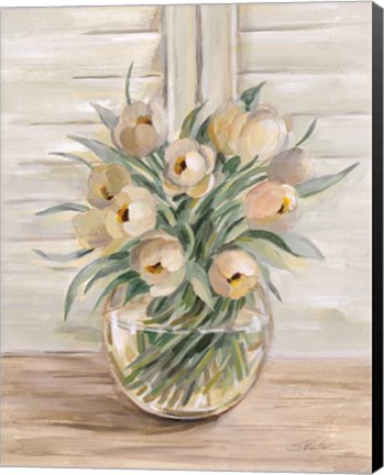 Framed Blush Floral Bouquet Print