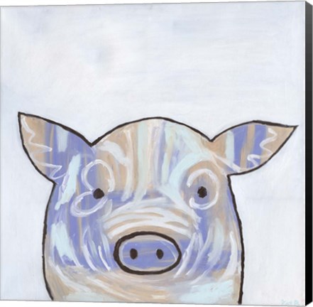 Framed Paint Splotch Pig Print