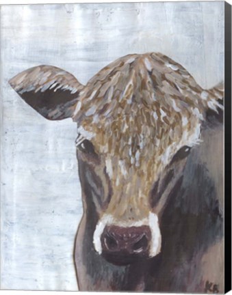 Framed Brown Cow Print