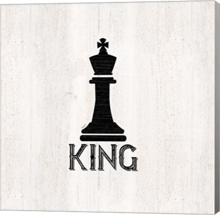 Framed Chess Piece I-King Print