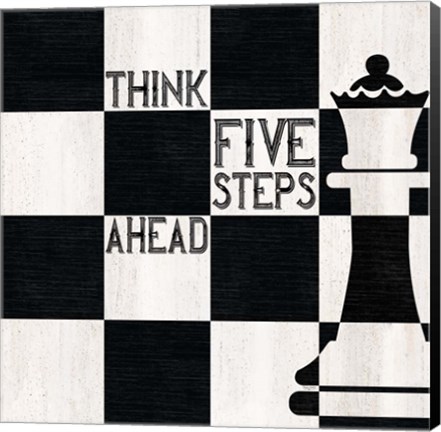 Framed Chessboard Sentiment II-Five Steps Print
