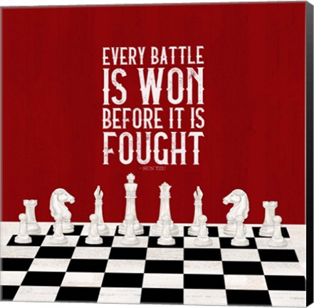 Framed Rather be Playing Chess Red I-Every Battle Print