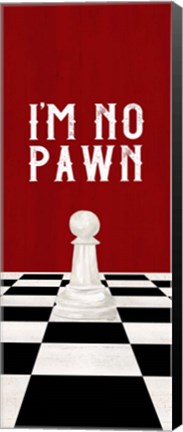 Framed Rather be Playing Chess Red Panel III-No Pawn Print