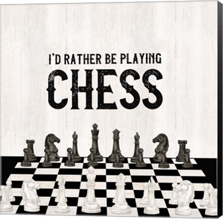 Framed Rather be Playing Chess VI-Rather Be Print