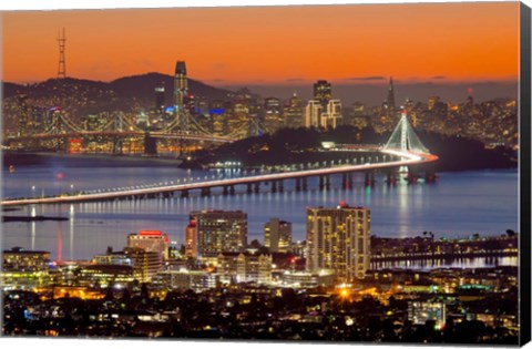 Framed Bay Bridge from Berkeley Print