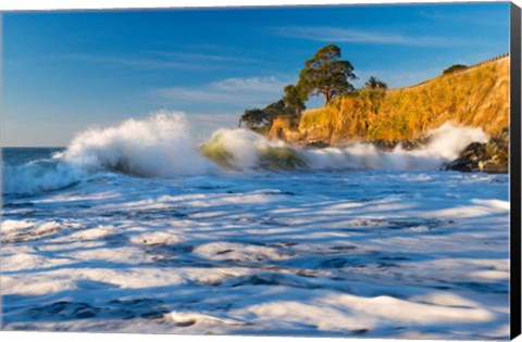 Framed Capitola Cliffs &amp; Waves Print