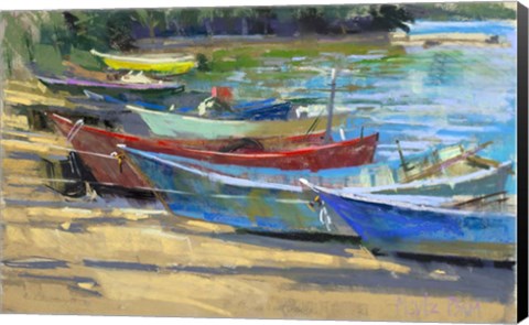 Framed Fishing Boats Marta Print