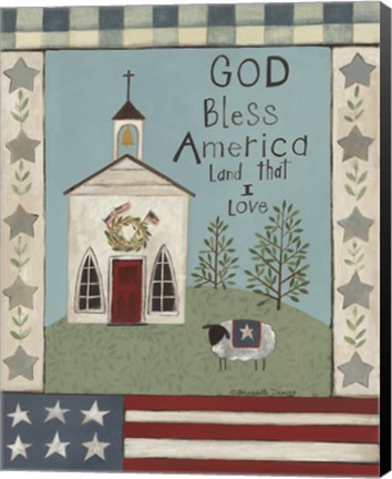 Framed God Bless America Print