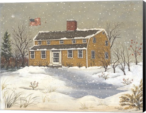 Framed Burnham Tavern in Winter Print