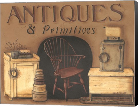 Framed Antiques &amp; Primitives Print