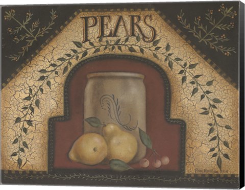 Framed Pears &amp; Crocks Print