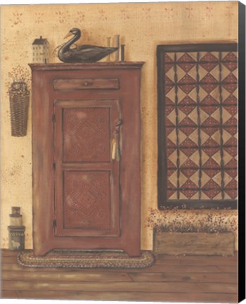 Framed Old Red Pie Safe Print