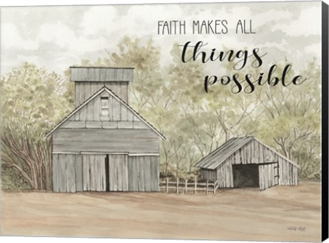 Framed Faith Makes All Things Possible Print