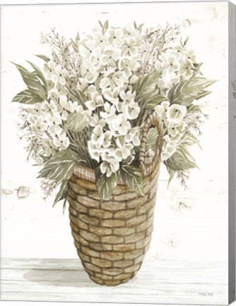 Framed Hydrangea Basket Print