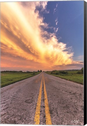 Framed Road and Sky Meeting Print