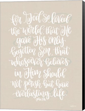 Framed John 3:16 Print