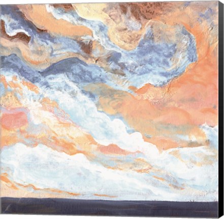 Framed Coral Horizon Print
