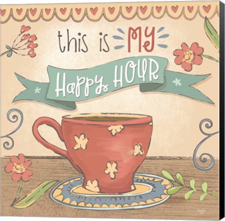 Framed Coffee Happy Hour Print