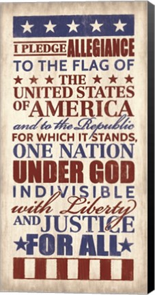 Framed Pledge of Allegiance Print