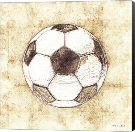 Framed Soccer Sketch Print