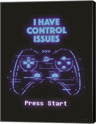 Framed Gamer Control Issues Print