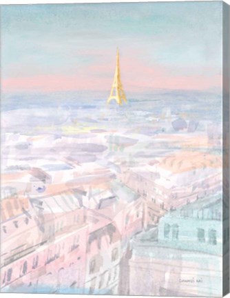 Framed Pastel Paris VI Print