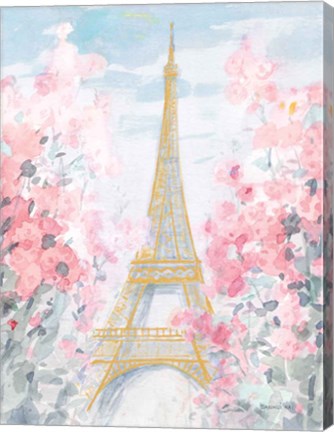 Framed Pastel Paris III Print