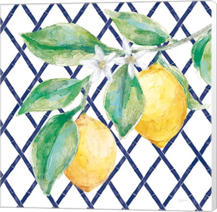 Framed Everyday Chinoiserie Lemons II Print