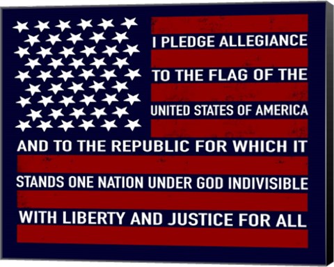 Framed Pledge Allegiance Print