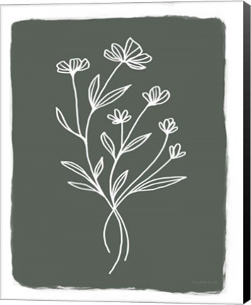 Framed Green Botanical II Print