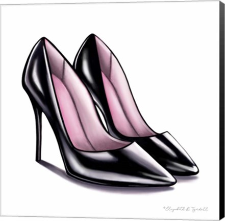 Framed Black High Heels Print