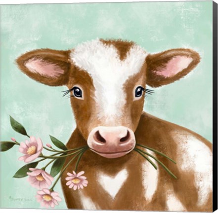 Framed Farmhouse Cow II Print