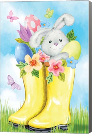 Framed Bunny Boots Print