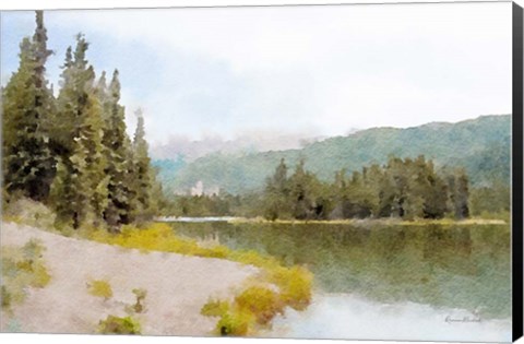 Framed Mountain Lakeshore No. 4 Print
