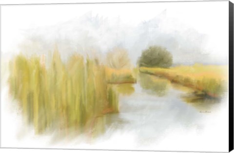 Framed Marshy Wetlands V Print